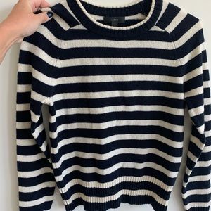 NWT jcrew Navy and cream striped sweater